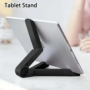 Adjustable Folding Tablet Stand, Anti-Slip Design, Portable Abs Holder for iPad, iPhone and Samsung, Universal Desktop Support, Compact & Compatible with Android and Apple Devices, Tablet Mount Stand