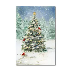 Courtside Market Cardinals and Christmas 18x26 Canvas Wall Art