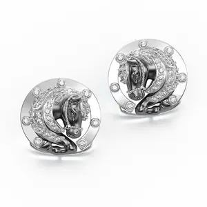 【042】Jorrio Classic Horse Vintage Earring Fashion Accessories -  Magnetic Earrings Men's Clearance Accessories Earring Stacking Set