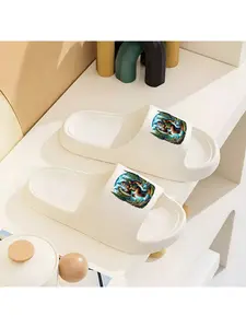 Bigfoot Fishing Adventure Slippers Cozy Outdoor Inspired Sasquatch With Fish And Rod Comfortable Indoor Outdoor Footwear For Nature Lovers