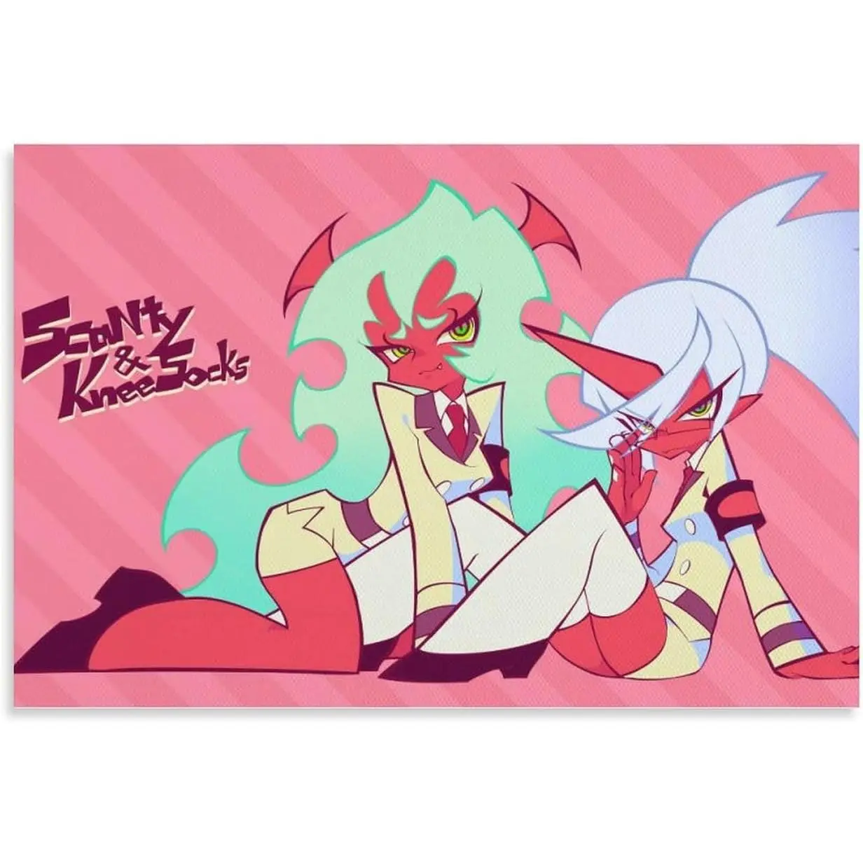 Panty & Stocking with Garterbelt Anime Poater Painting On Canvas Wall Art Poster Scroll Picture Print Living Room Walls Decor Home Posters