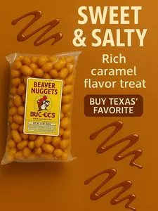 Buc-ee's Beaver Nuggets - Sweet & Salty Rich Caramel Flavor Treat - Texas' Favorite Snack for Anytime On-the-Go Enjoyment