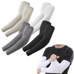 4 Pairs UV Sun Protection Arm Sleeves Sports Compression Sleeves Cooling Arm Compression Sleeves for Men Women