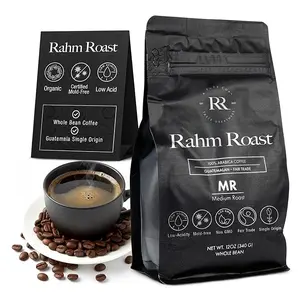 Rahm Roast | Organic Whole Bean Coffee – 1 x Pack Medium Roast | Medium Roast, Lab-Tested Mycotoxin-Free, Low Acid Guatemalan Specialty Coffee for Purity – Specialty-Grade 91-Point Coffee – Small-Batch Roasted – 12 oz Bag (1 Pack)