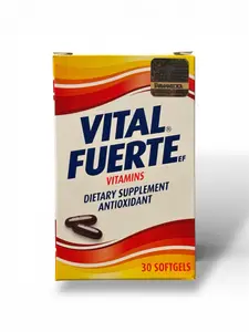 Vital Fuerte, Vitamins and Minerals Supplement, 30 Capsules, Bottle.
