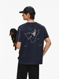 PCLP  Athlife Climbing Graphic Tee – Contrast Stitch Cooling Oversized Summer Streetwear T-Shirt