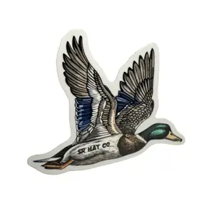 SR HAT CO 3” Mallard Sticker - Realistic Duck Design with SR HAT CO Branding