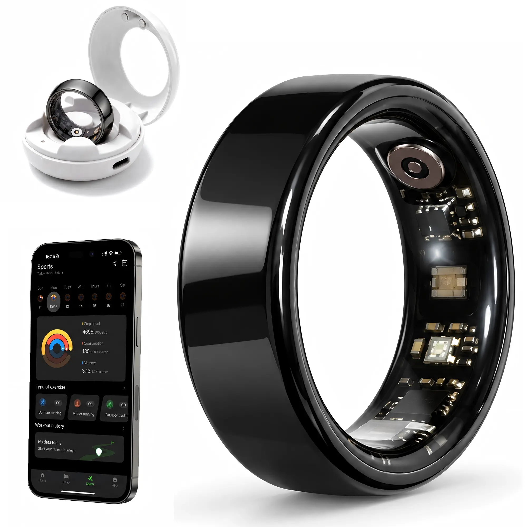 2026 New Smart Ring – Outdoor Sports & Health Tracker, Waterproof Fitness Wearable; A Gift for Men, Women, and Couples, or for Holidays.