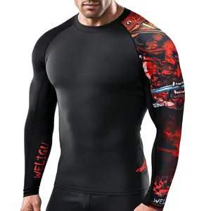 Men's Quick Dry Long Sleeve UPF 50+ Baselayer Skins Ultra Performance Fit Compression Rash Guard-CLYYB