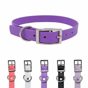 BioThane Collars, Waterproof & Odor-Resistant, American-Made in Ohio, Multiple Colors and Sizes, Quality Nickel-Plated Buckles