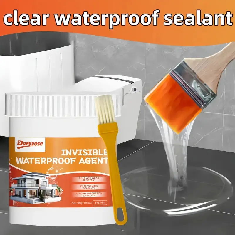 Transparent Waterproof Sealing Glue 500g/300g/100g, Multi-Purpose Durable Long Lasting Adhesive for Concrete, Marble, Ceramics, Wood & Home Decor, Clear Glue Adhesive