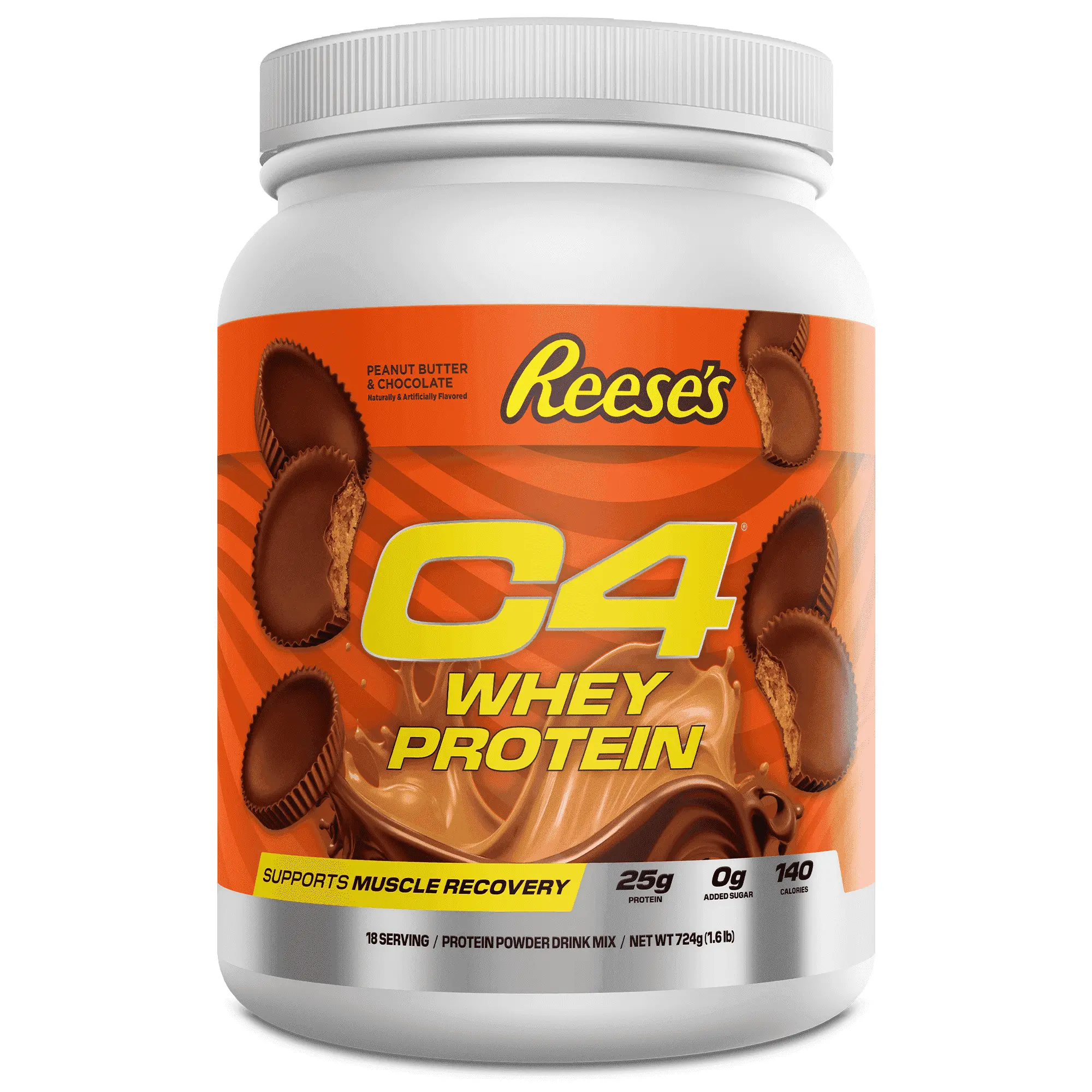 C4 Whey Protein Powder, Reese's Peanut Butter Cup Flavor, 25g of Protein, 18 Servings C4 Whey Protein Powder, Reese's Peanut Butter Cup Flavor, 25g of Protein, 18 Servings