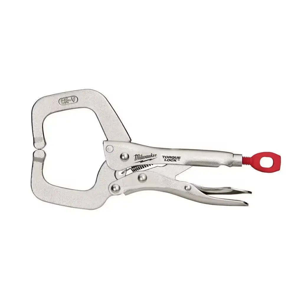 6 in. Torque Lock Locking C-Clamp with Regular Jaws - Compact Size & Secure Grip - Supplier Warranty Included Hand Tools Hardware