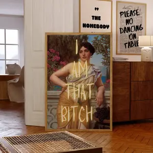 Funny Alexandre Cabanel Parody Print, Eclectic Home Decor , Home Decor, Wall Art, Unframed Poster