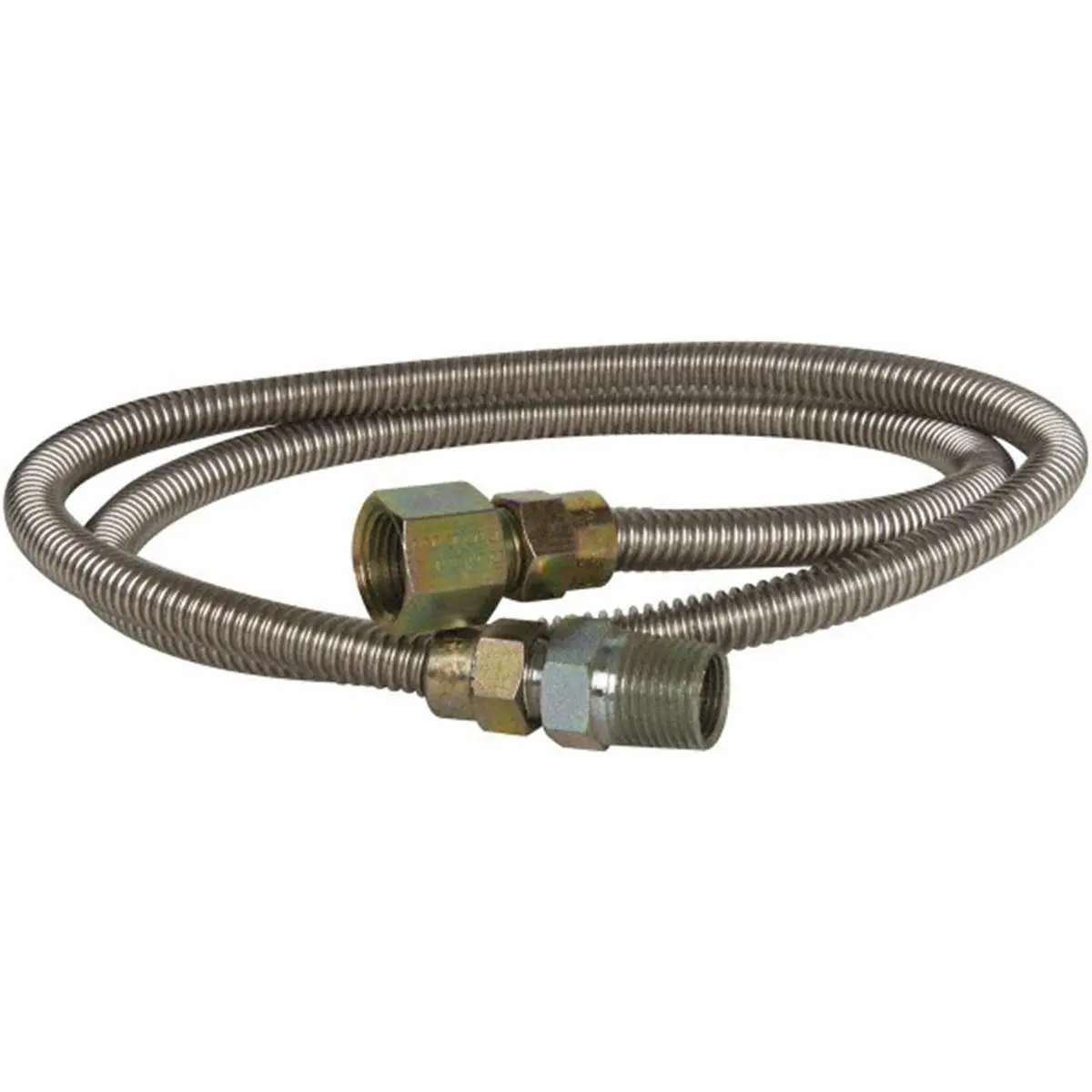 EASYFLEX USA Flexible Metal Hose Gas Connector - 0.5 in. x 36 in. High-Quality Modern Stainless Steel Corrugated Pipe, 1/2 in. FIP Threaded Ends, Home Needs Household Appliance Part