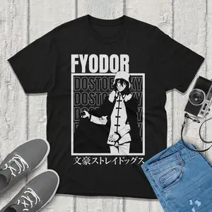 Fyodor Bungou Stray Dogs T-Shirt Anime Vintage Shirt, Fashion Cotton, Full Colors, Full Sizes, For Men, For Women