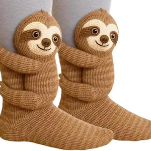 Creative Plush Crochet Animal Socks, Cute Animal Socks Women, Holiday Gift, Christmas, New Year Gift, Model Xinghao, 1 Set