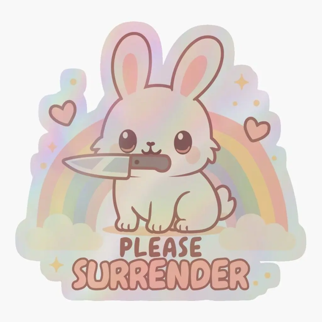 Cute Bunny Sticker – Kawaii Rabbit Vinyl Decal