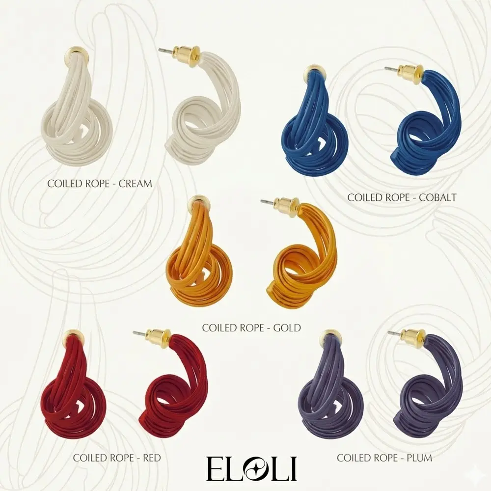 Eloli Spiral Shift Earrings