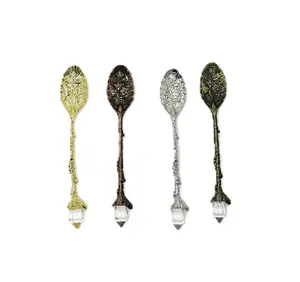 Witch Metal Crystal Spoons – Ritual Elegance, Intention & Alchemy