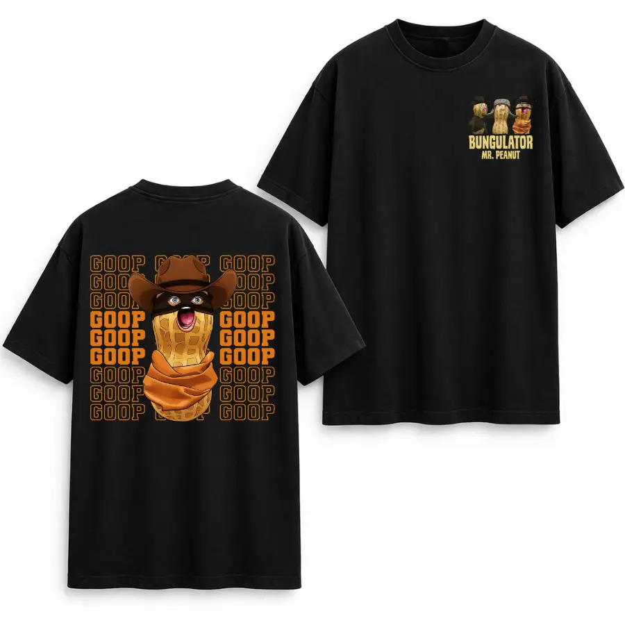 "The Burnt Peanut GOOP" Meme T-Shirt, Whimsical Graphic Tee for Casual Streetwear