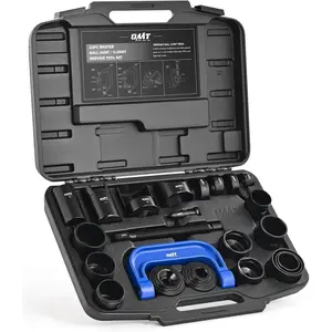 Motor Tech Ball Joint Removal Tool Kit, 23pc Ball Joint Press & U Joint Removal Kit with Sockets and Universal Adapters, Heavy Duty Ball Joint Tool Set for Most 2WD 4WD Cars Trucks SUVs, Black