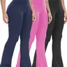 Women's High-Waist Yoga Flare Pants Set, Butt Lifting Tummy Control Shaping Design, Breathable Quick-Dry Fabric, Sporty Fitted Trousers, Yoga Wear, High Waist Sportswear, High Waist Activewear