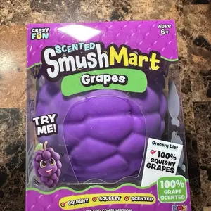 Smush Mart Scented Grapes JUMBO VIRAL SQUISHY 6” RMS USA Crazy Fun