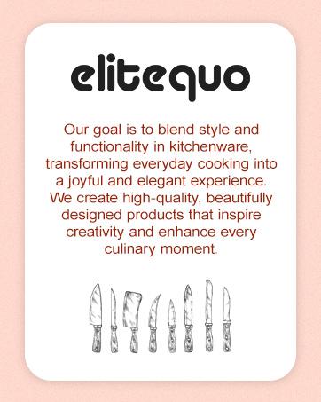 ELITEQUO 8 Pieces Knife Set with Block, Forged, High Carbon Stainless Steel Sharp Blade Block Knife Set, Dishwasher Safe Cutlery