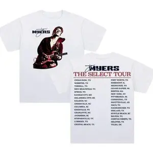 Ty Myers T-Shirt 2025, The Select Tour Merch, 2-Sided Pullover Graphic Tee, Unisex Streetwear Cotton Crewneck, for Women & Men, trend shirt