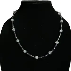 Clear/Rainbow Beaded Necklace