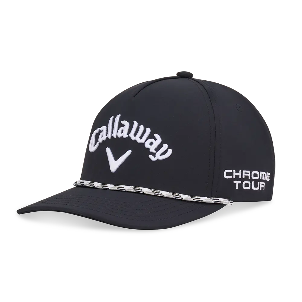 Callaway Golf Men's Tour Authentic Performance Pro Rope Hat in Black | Size: Adjustable