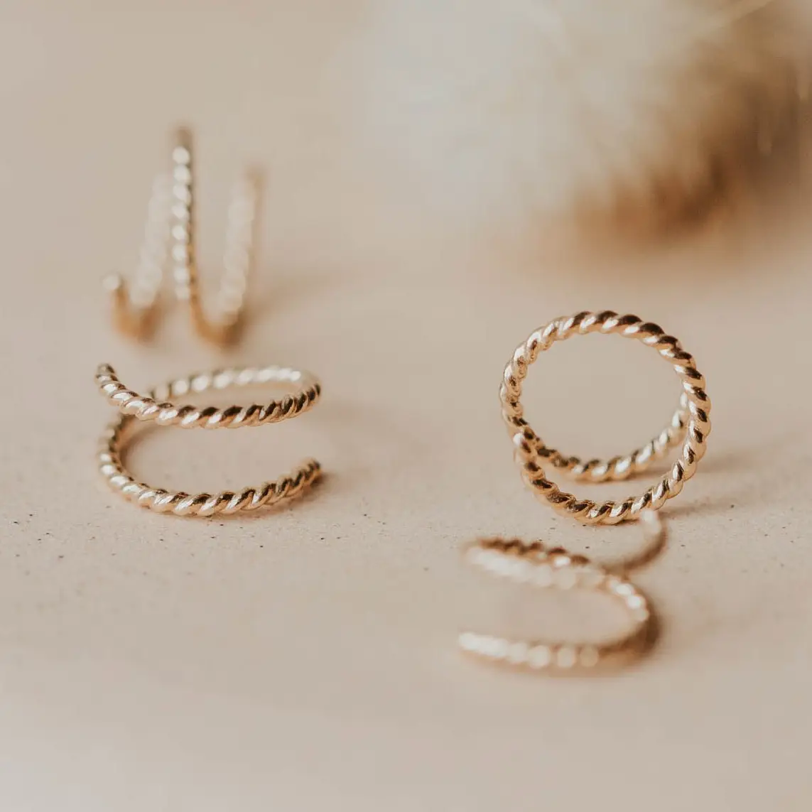 Hello Adorn Twisted Tiny Twist Earrings - Fashionable Any Occassion Huggie Earri...