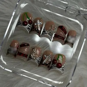 ACRYLIC animal print press ons duck nails | beaded jungle