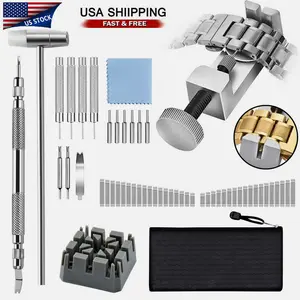 SJPACK Adjustment Watch Band Strap Link Pin Remover Repair Tool Spring Bar Resizing Set with 108 Spring Bars, 6 Extra Tooltips & Cleaning Cloth Home Handle