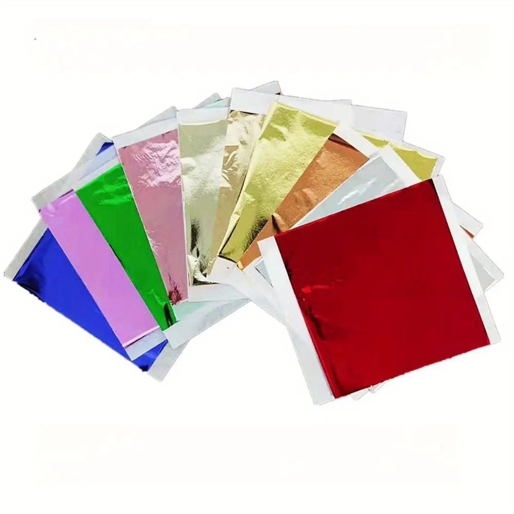 120 Sheets Gold Foil Paper Set, 12 Colors DIY Art Decorations, Multi-Purpose Craft Supplies, Durable Metallic Finish, Ideal for Artists & Designers, DIY Craft Kit, Handmade Crafts