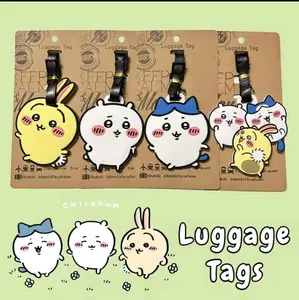 Chikawa Hachiware Usagi Luggage Travel Accessories Tag | Silica Gel Suitcase ID Addres Holder Baggage Boarding Tag Portable Label