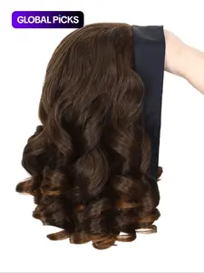 Curly Headband Wig 14 Inch Headband Wig Curly Fashionable Plain Color Curly Wigs for Women, Gorgeous Fluffy Wigs with Band, Synthetic Full Machine Wigs for Party, Daily Use