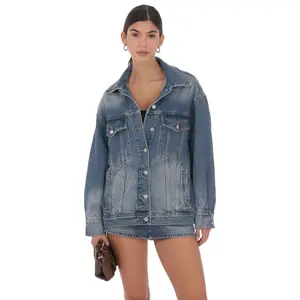 Oversized Denim Jacket in Blue