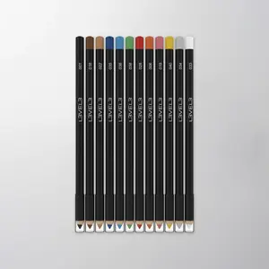 L3VEL3 Color Liner Pencils - 12 Pc Set for Hair Art, Creamy-smooth Application, Durable & Lightweight, 12 Unique Colors for Striking Designs