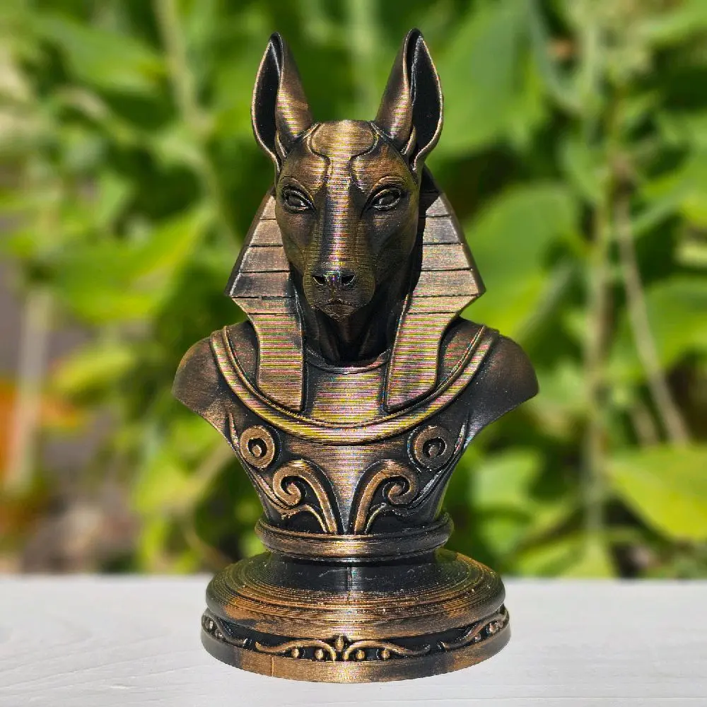 Egyptian Statue Decor - 3d Printed Hand Painted - 7 Inches Tall Decorative