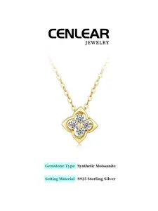 Women's S925 Silver Color Chain Necklace with Moissanite Leaf Design, Elegant Jewelry Gift for Women, Perfect Birthday Present
