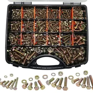 1020-Piece Metric Bolt Assortment Kit, Grade 8.8 M4 M5 M6 M8 Hex Bolts, Nuts & Washers for DIY & Repair garage