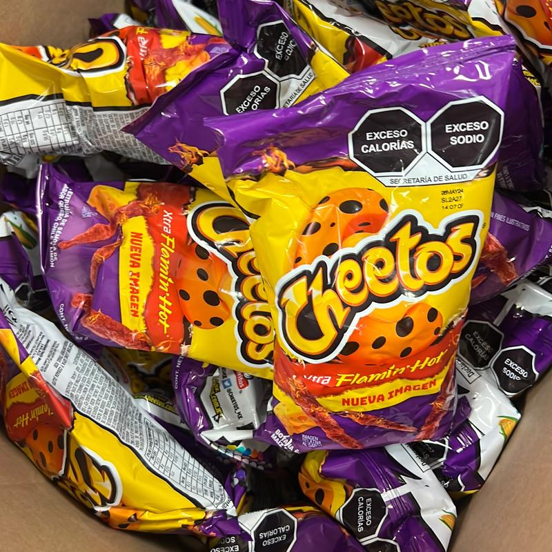 10PACK Cheetos flamin Crispy Crunchy Spice Chilli hot MEXICAN CHIPS Spicy Snack 55grs ea