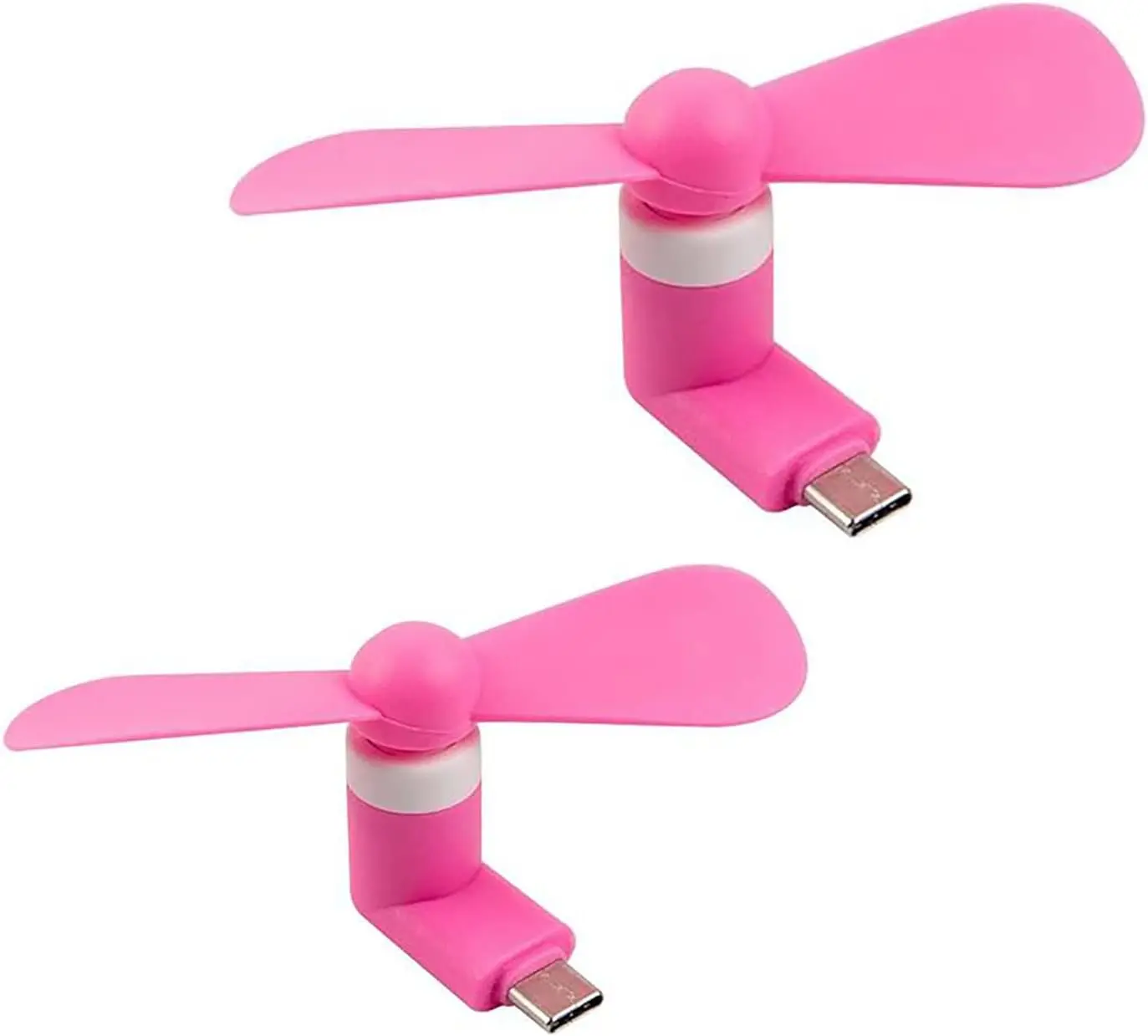 Summer Spring Gift Type C Phone Fan, Mini USB C Cooling Hand Fans Portable Summer Cooler for ipad Type C Plug Devices-2 Pieces