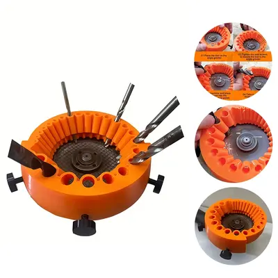 Portable Drill Bit Sharpener With Grinding Wheels - Sharpens 5/64" To 5/8" Bits, Easy & Precise Tool Restoration