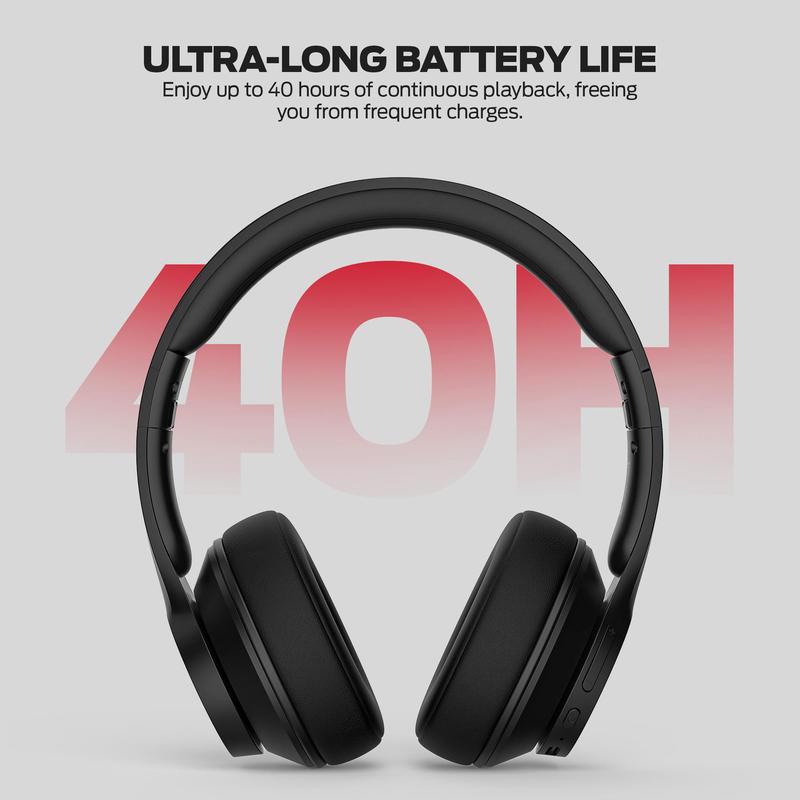 Monster Bluetooth Headphones Combo Set – Mission 100 Over-Ear Wireless Headphones with Deep Bass, Clear Sound & Noise Cancelling Mic + Monster Wireless Earbuds 100H Playtime, Bluetooth 6.0, IPX5 Waterproof, Foldable, Ideal for Travel, Work & Sports