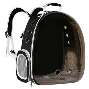 Pet Backpack Carrier - Breathable Transparent Design with Mesh Pocket & Adjustable Straps for Small Dogs & Cats - 16x12x9 Inches - Hand Wash Only - Stylish & Comfortable