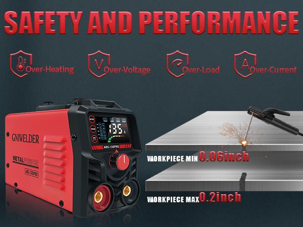 GNIWELDER Stick Welder 110V Portable ARC/TIG Welding Machine with LED Display Synergic Control IGBT Inverter Hot Start Arc Force Anti-Stick for Home Repair & Metal Working,Father's Day Christmas Gifts Thanksgiving and Birthday Gifts