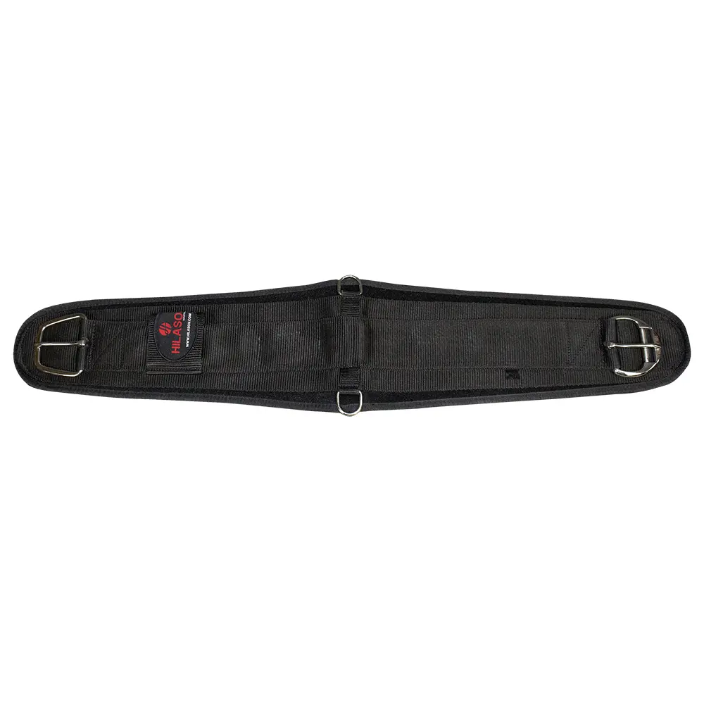 HILASON Western Horse Nylon Roper Saddle Cinch Girth Black Stainless Steel Buckle